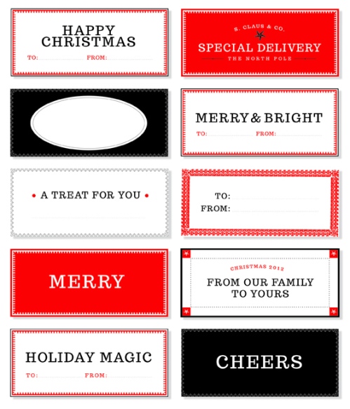Christmas Gift Tags from Design Editor | via Fox & Brie