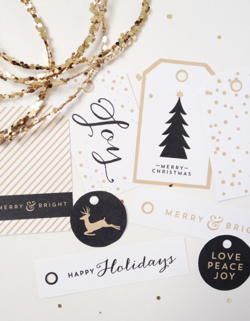 Free Printable Holiday Tags by Creative Index | via Fox & Brie